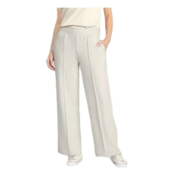 NWT! Old Navy Active Cream High-Rise Dynamic Fleece Pants. Size XL (14-16). - Picture 1 of 13